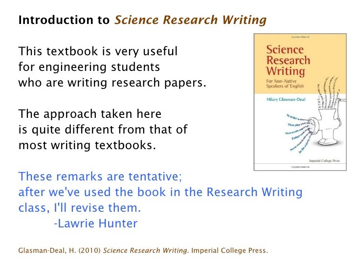 Read more about the article Testimoni buku science research writing karya hilary glasman-deal